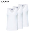 Jockey® USA Originals Cotton V-Neck Muscle Tee 3-Pack | JMN177832WHT