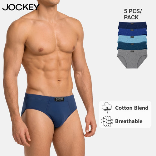 Jockey Men's Classic Briefs 5-Pack | Cotton Blend Jersey | JMB659890