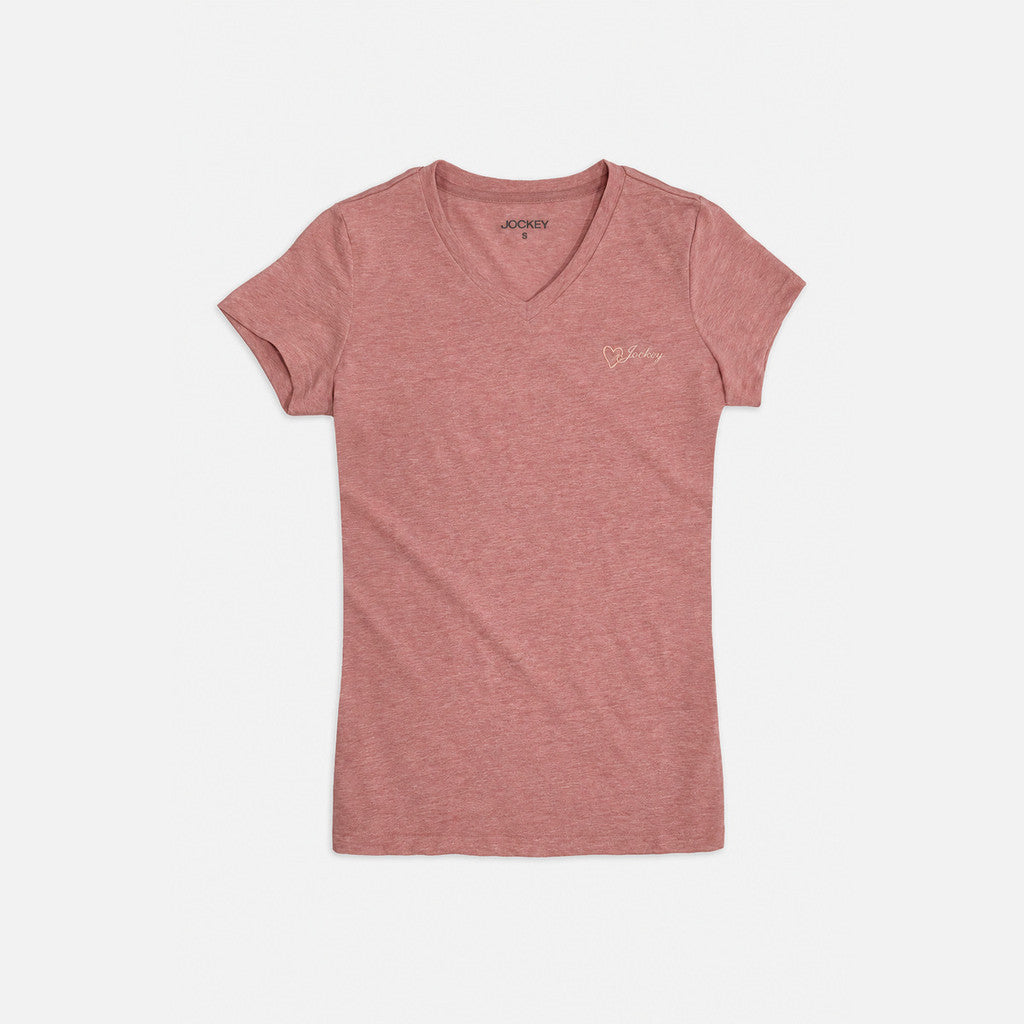 Jockey Ladies Melange V-Neck Basic Tee JLT358913