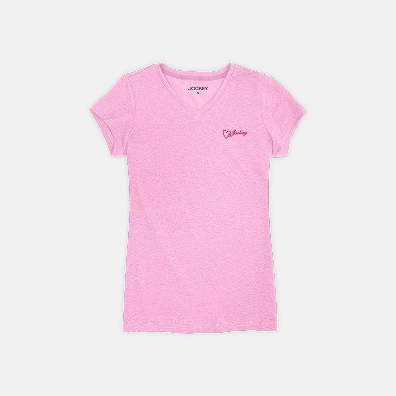 Jockey Ladies Melange V-Neck Basic Tee JLT358913