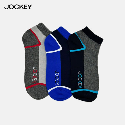 Jockey Men's Casual Ankle Socks 3-Pack | Cotton Elastane | JMS639919