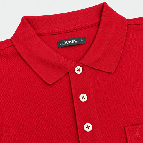 Jockey Men's Pique Polo with Pocket | 100% Cotton | JMP379017