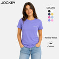 Jockey® Ladies' Round Neck Basic Tee with Embroidery | JLT358945