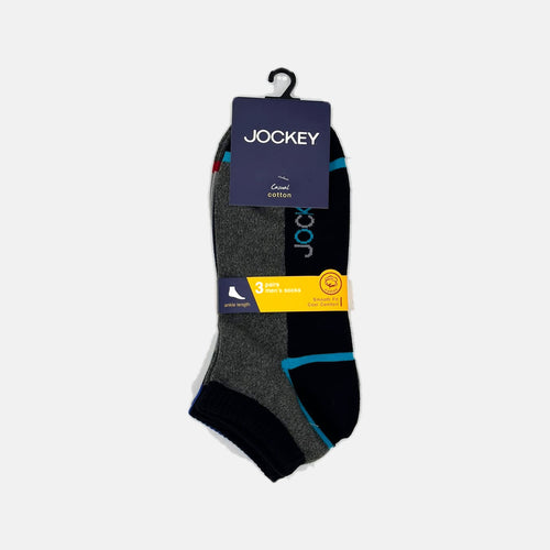 Jockey Men's Casual Ankle Socks 3-Pack | Cotton Elastane | JMS639919