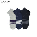 Jockey® Cotton Elastane Stripe Ankle Socks 3-Pack | JMS639269