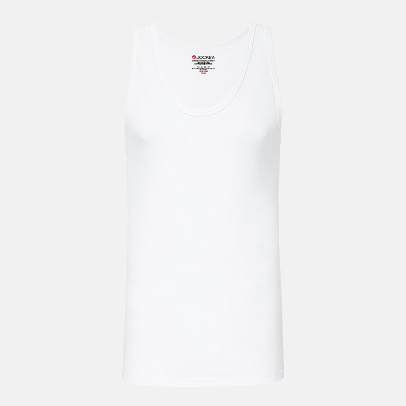 Jockey® 1pc Men's Classic Ribbed Knit Singlet | 1613WHITE