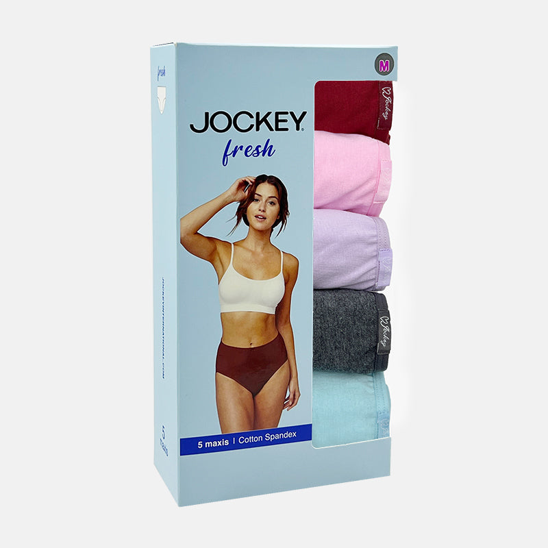 Jockey® 5pcs Ladies' Panties Cotton Spandex Maxi | FRESH | JLU278245