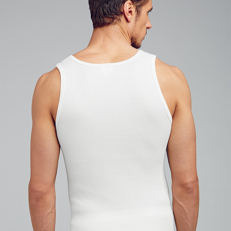 Jockey® 1pc Men's Classic Ribbed Knit Singlet | 1613WHITE