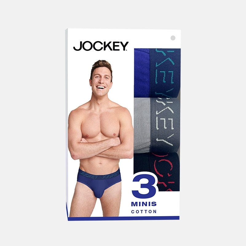 Jockey® Cotton Elastane Mini Brief 3-Pack | JMB409501