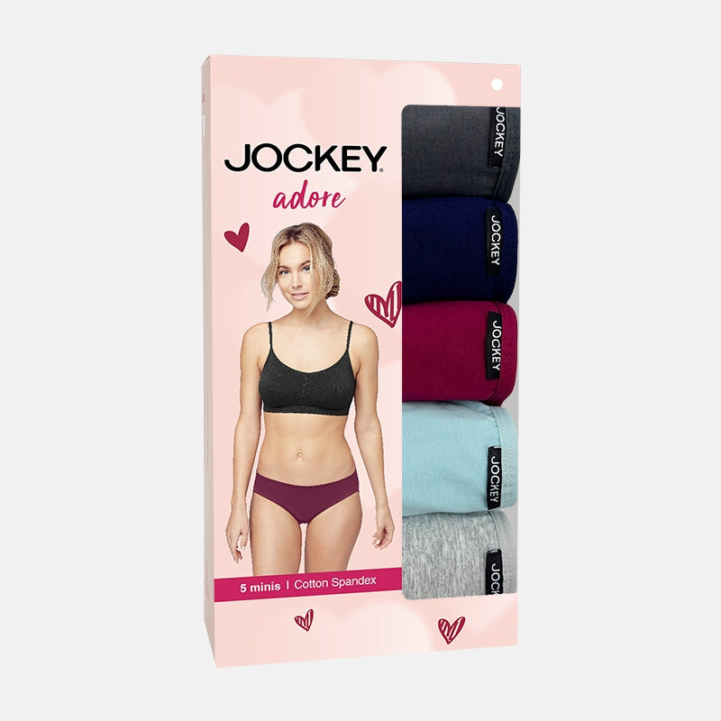 JOCKEY® COTTON SPANDEX MINI PANTIES 5-PACK | ADORE | JLU378917