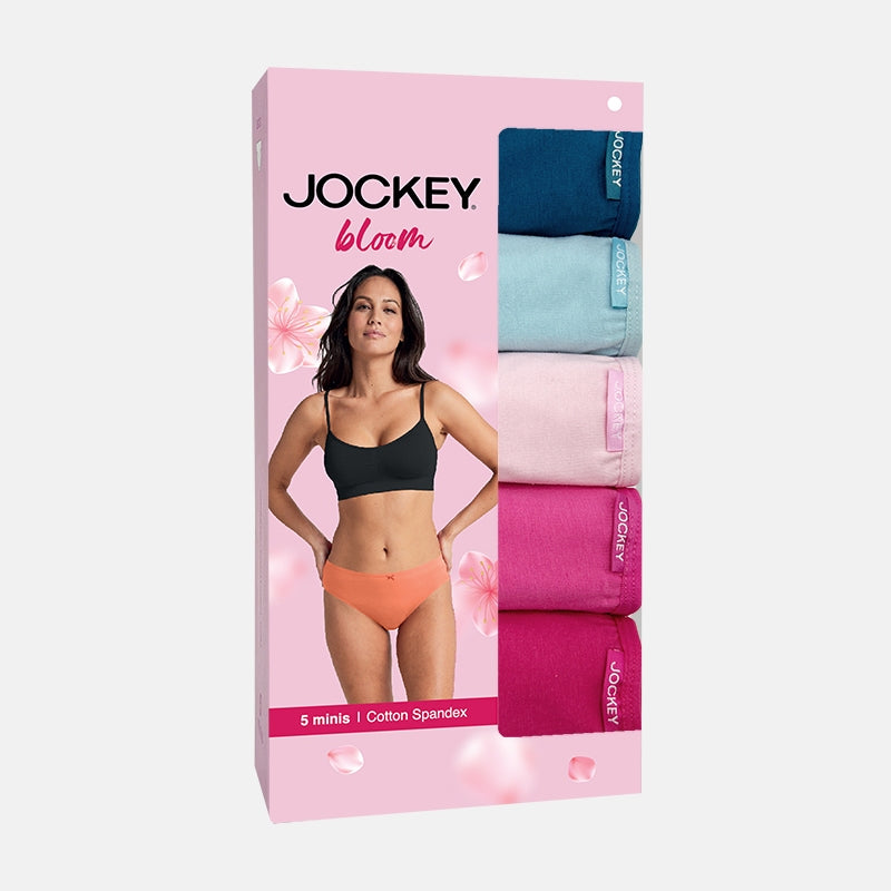 JOCKEY® COTTON SPANDEX MINI PANTIES 5-PACK | BLOOM | JLU378914