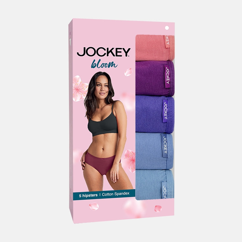 JOCKEY® COTTON SPANDEX HIPSTER PANTIES 5-PACK | BLOOM | JLU378915