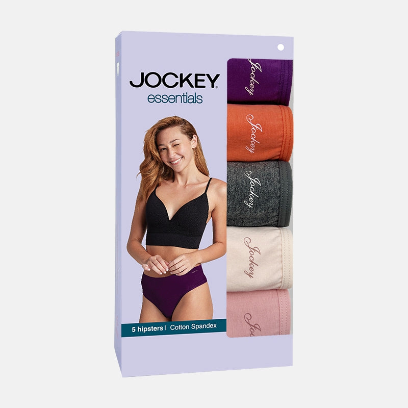 Jockey® Cotton Spandex Hipster Panties 5-Pack | JLU308623