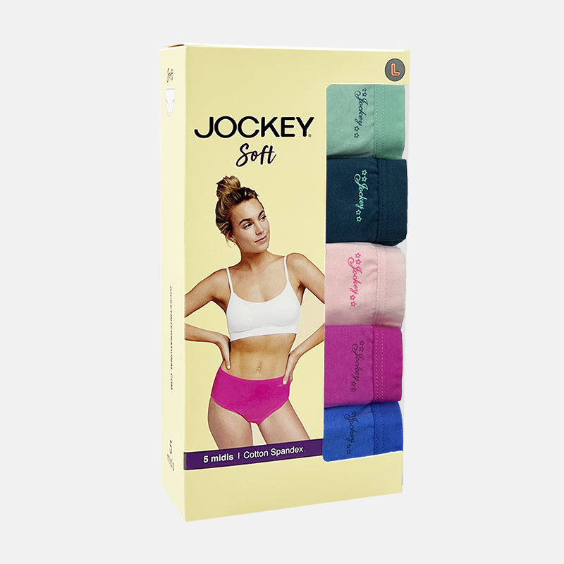 Jockey® Cotton Spandex Midi Panties 5-Pack | SOFT | JLU308769
