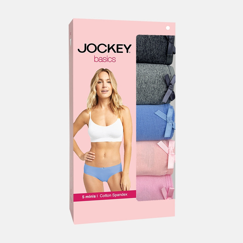 Jockey® Cotton Spandex Mini Panties 5-Pack | JLU308619