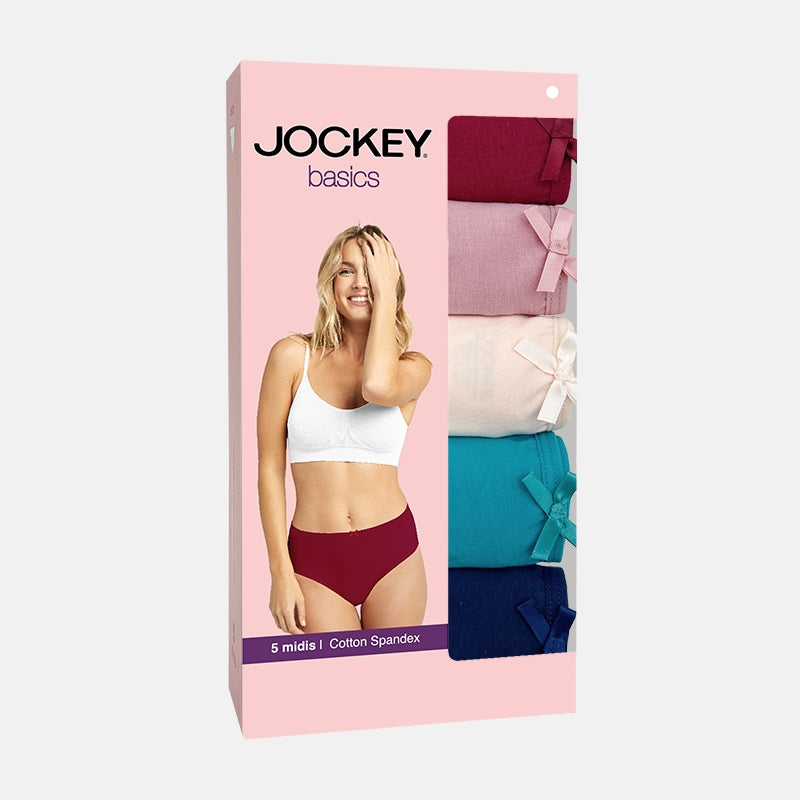 Jockey® Cotton Spandex Midi Panties | JLU308621