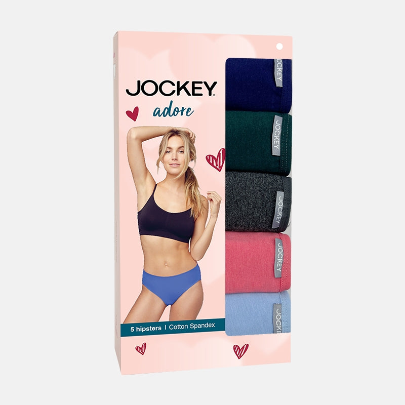 JOCKEY® COTTON SPANDEX HIPSTER PANTIES 5-PACK | ADORE | JLU378918