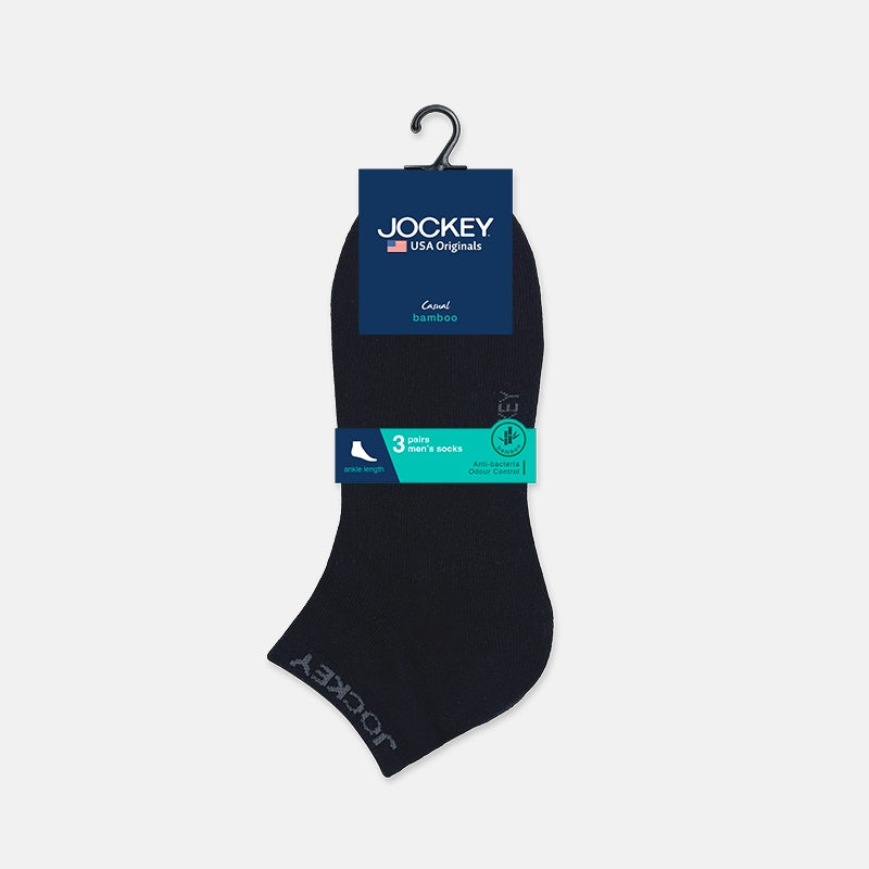Jockey® Bamboo Men's Ankle Socks 3-Pairs | JMS308681
