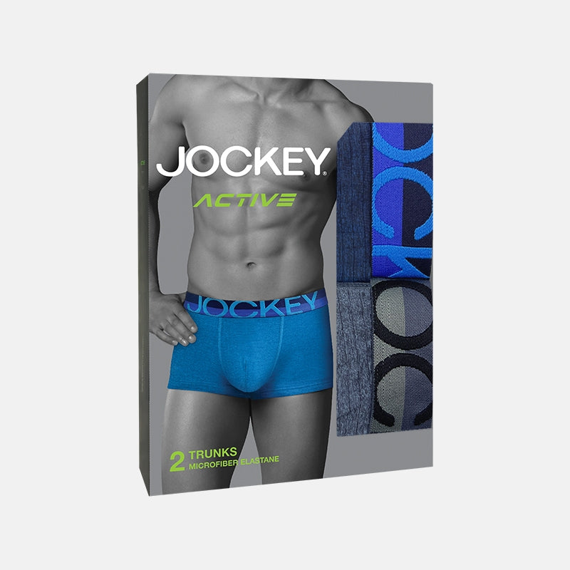 Jockey® Microfiber Elastane Active Trunks 2-Pack | JMX358870