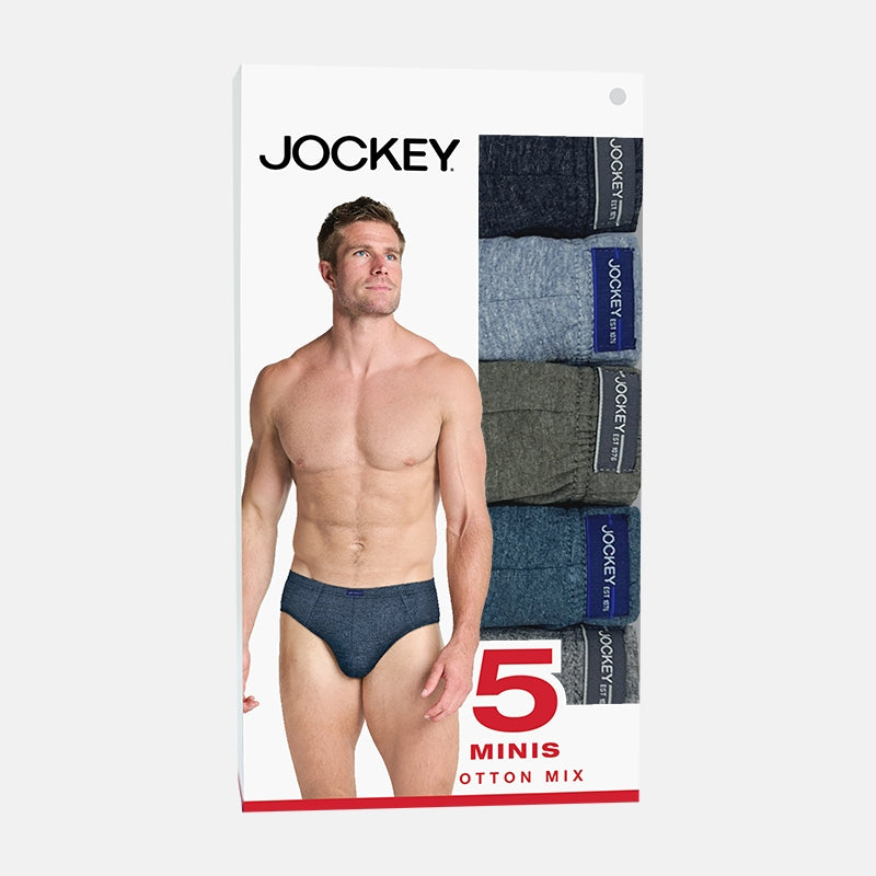 Jockey® 5pcs Men Mini Briefs | Cotton Mix | JMB419506