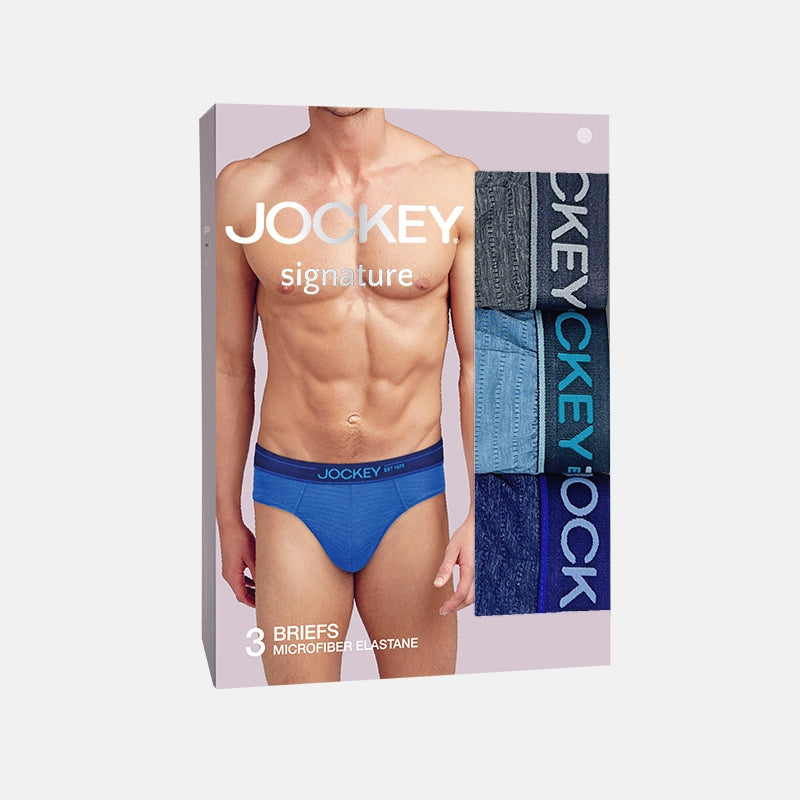 Jockey 3pcs Men's Briefs Microfiber Elastane | Signature | JMB479359