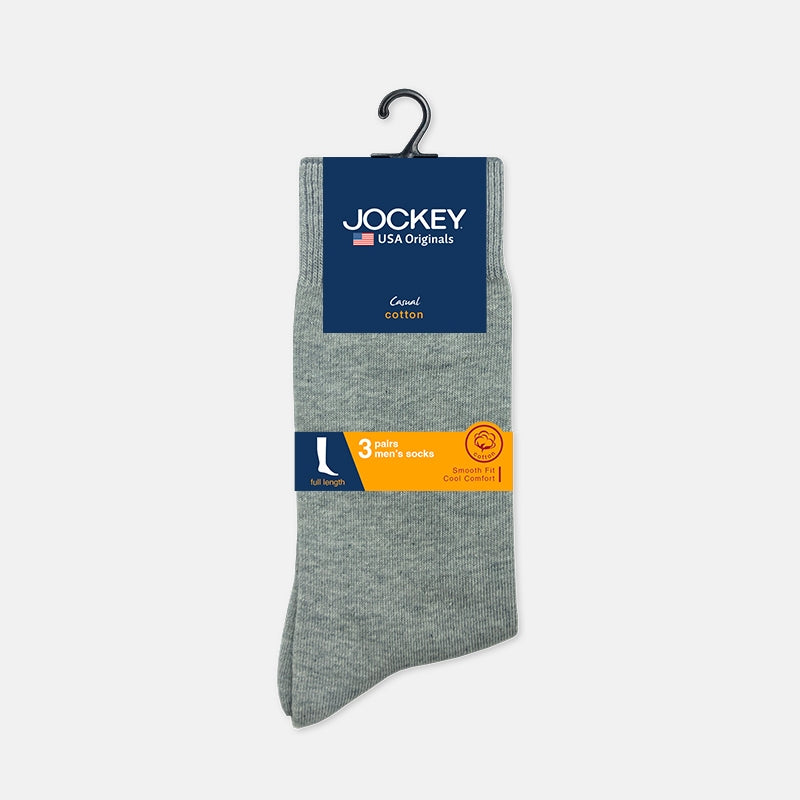Jockey® Cotton Elastane Full Length Socks 3-Pack | JMS775533