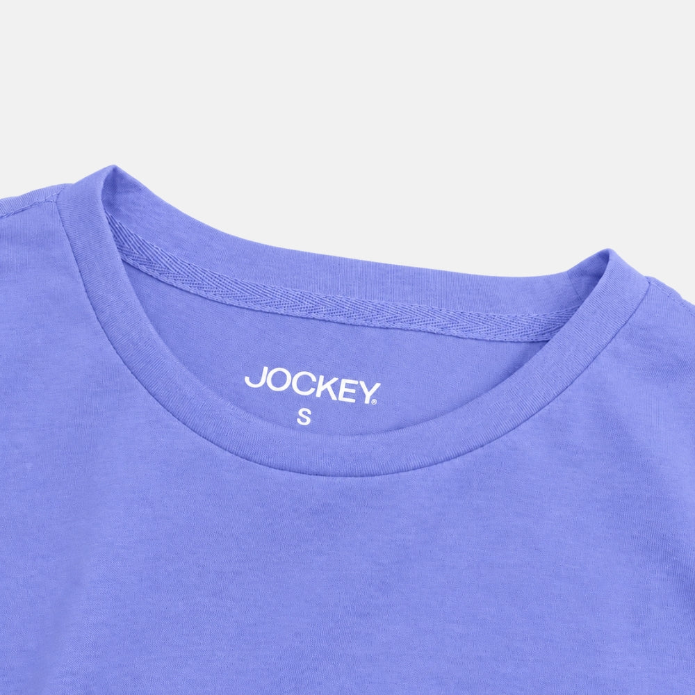 Jockey® Ladies' Round Neck Basic Tee with Embroidery | JLT358945