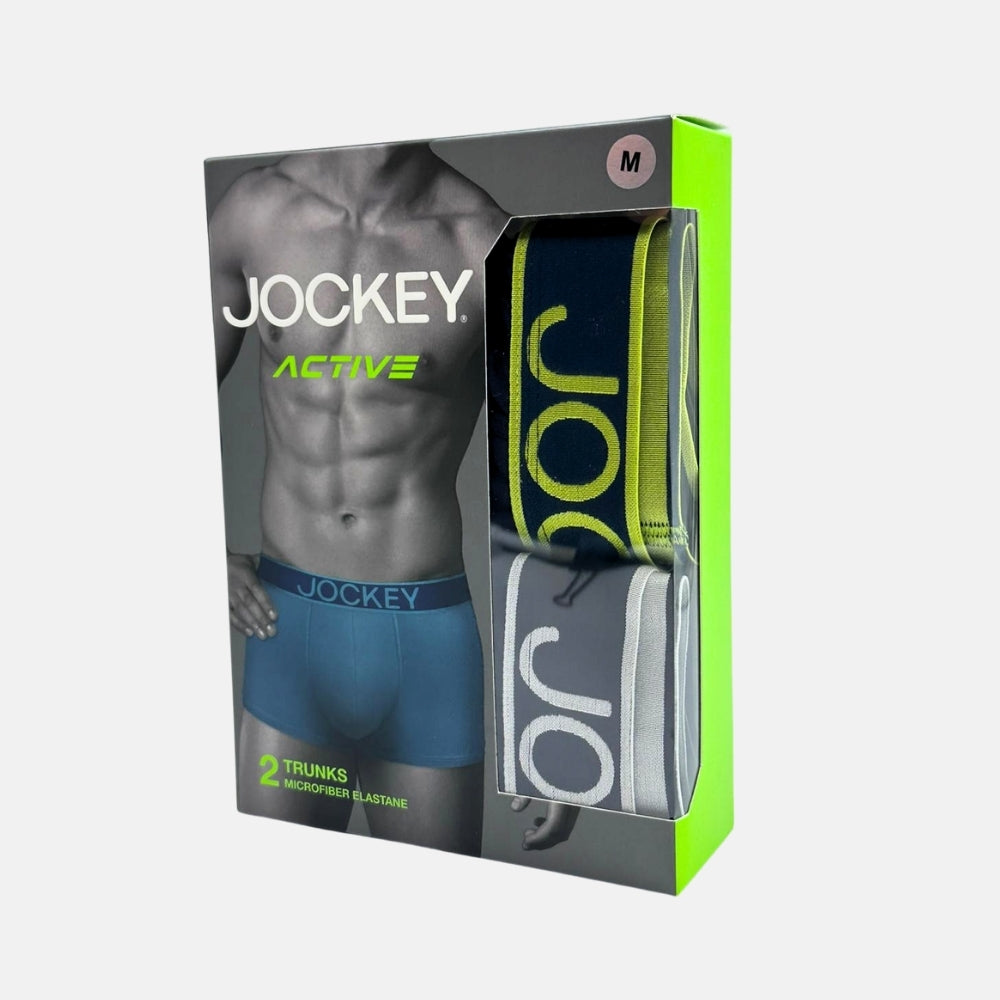 Jockey® 2pcs Men Trunks Microfiber Elastane Waistband Active | JMX519362